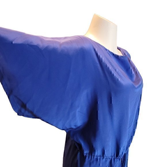Silk Romper Karina Grimaldi Blue L - Picture 6 of 13